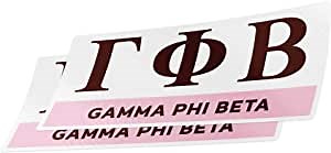 Desert Cactus Gamma Phi Beta Sticker Sticker 2-Pack Decal Greek for Window Laptop Computer Car (Color/Letter Name Sticker)
