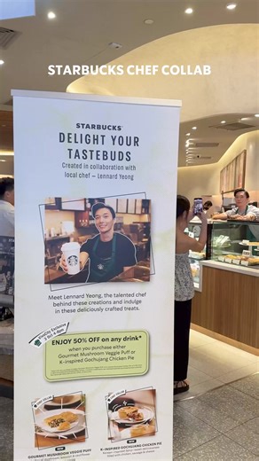 Starbucks Chef Collab: Meet Chef Lennard 👨🏻‍🍳 Here’s what went down last week at Starbucks Vivocity! From indulging in Chef Lennard’s K-inspired Gochujang Chicken Pie and Gourmet Mushroom Veggie Puff to our guests snapping photos and chatting with him, it was truly a feast to remember. 🥧🤤 Haven’t had the chance to try them yet? Head to your nearest Starbucks and enjoy these limited-time creations before they’re gone! Don’t miss out! ⏳✨ | Starbucks Singapore
