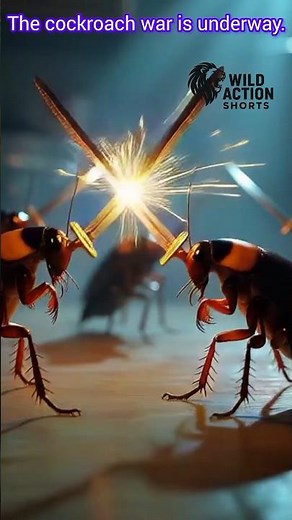Epic Cockroach Fight 🪳 | Funny AI Animation Shorts 2025 #shorts