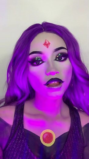 Raven Teen Titans Halloween Makeup Transition Look