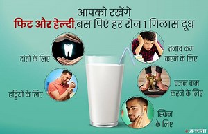 Health Benefits of Milk: आपको रखेंगे फिट और हेल्दी, बस पिएं हर रोज 1 गिलास दूध