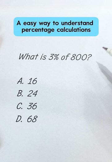 Porcentaje fácil: Aprende a calcular el 3% de 800