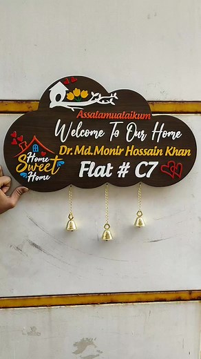 15K views · 73 reactions | ✅Create a warm, welcoming entrance to your home with this Customized Colorful 3D Name Plate For Flat Entrance.❤️‍ Click here to order: m.me/DoorNameplate | Door Nameplate | Facebook