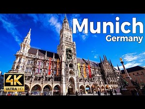 Munich, Germany Walking Tour (4k Ultra HD 60fps) – With Captions