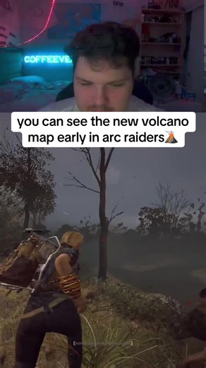 New volcano map Easter egg in arc raiders (Twitch - CoffeeVert) #fyp #coffeevert #arcraidersgame #arcraiders #arcraidersgameplay