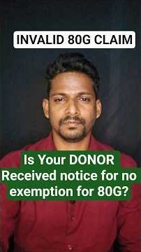 Received Email: "Invalid 80G Exemption"? Do This NOW! #IncomeTax