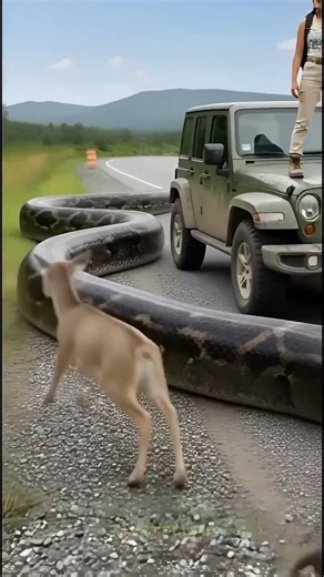 See how the deer survived from inside the snake's belly."