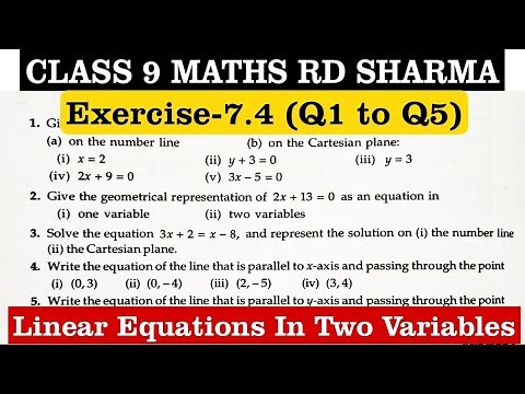 RD Sharma Ex 7.4 Solutions for Class 9 Maths Chapter 7 Linear Equations in two Variables