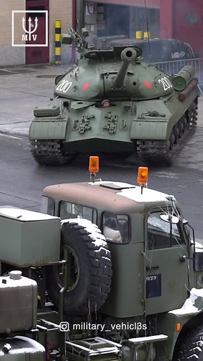 Russian IS3 Tank in Action at Bastogne Barracks
