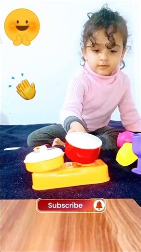 Baby Cooking Toy Kitchen 👶🍳 | Cute Baby Shorts | ShreeNandini