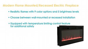 Watch Sunnydaze Modern Flame Mounted Indoor Electric Fireplace on Amazon Live