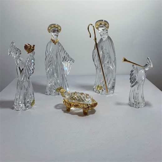 Vintage Gorham 24K Gold Lead Crystal Nativity Set - 5-piece Holy Family, Original Box - Etsy