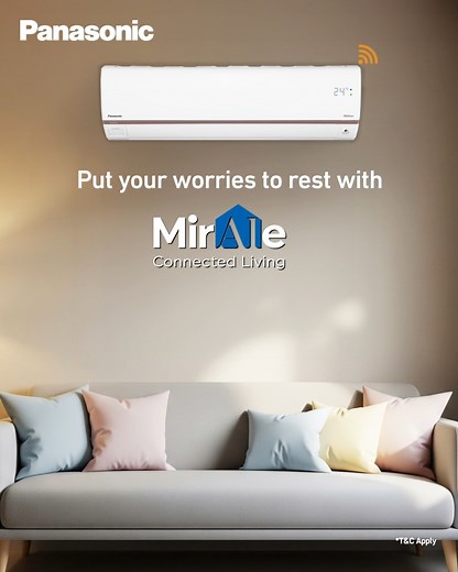 5.2K views · 97 reactions | Caught in the morning rush? With Panasonic’s MirAIe app, control your AC remotely, adjust, switch off, or schedule it. Comfort that moves with you. | Panasonic India | Facebook
