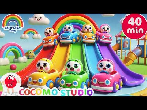 Preschool Color Slide Song Compilation 40 Minutes 🌈 | Educational Animated Videos for Toddlers