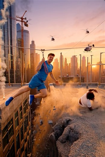 Skyline Showdown! MrBeast vs IShowSpeed 🏃‍♂️🔥 Rooftop Chaos