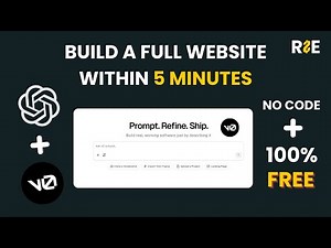 Build a Full Website with a Single Prompt | V0.dev Tutorial (No Code, Free)
