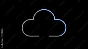 Dynamic Cloud Icon Animation with simulating loading