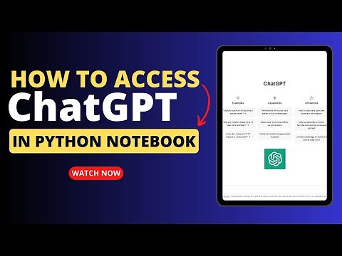 ChatGPT in Python Jupyter Notebooks | OpenAI APIs