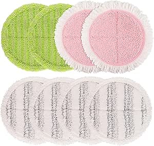 Electric Mop Pads, 6.3in Spin Mop Pads for Most Cordless Electric Spin Mop, Round Mop Replacement Pads for Floor Cleaning(8 Pack)