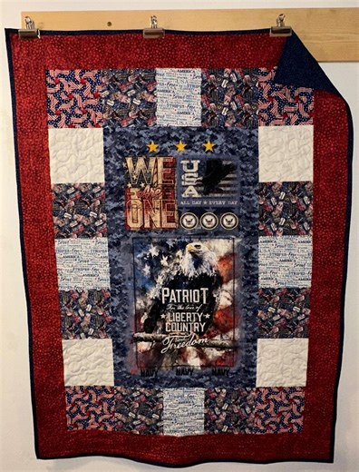 Navy Throw - Custom Quilted, Patriotic Themes 48.5"x67" - Etsy