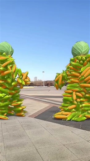 Vegetables collide. c4d fXraK0 special effects