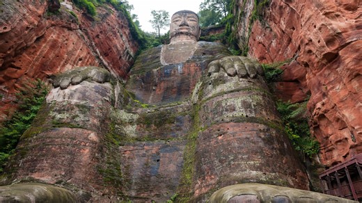 Standing Before Leshan Buddha China