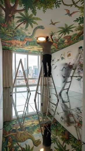 Dinosaur-Themed Double Room for Kids