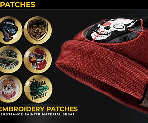 ArtStation - Embroidery Patches for substance painter | Resources