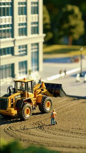 RC Front Loader at a Busy Construction Site | Miniature City Development