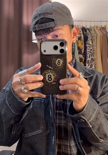 Leopard Print No. 8 Ball Phone Case for iPhone 16