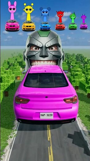 Big & Small Cars vs doctor doom #44 #spiderman #doomsday #shorts