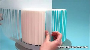 Perfect Stripes are a breeze! Shop New Evil Cake Genius stripe stencils here: http://evilcakegenius.com/index.php/wallpaper-stripe-stencil/ | Gateaux, Inc