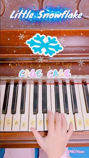 🎶Little Snowflake Piano Song ❄️ Easy Chrismas Song #piano #easypiano #chrismassong #littlesnowflake
