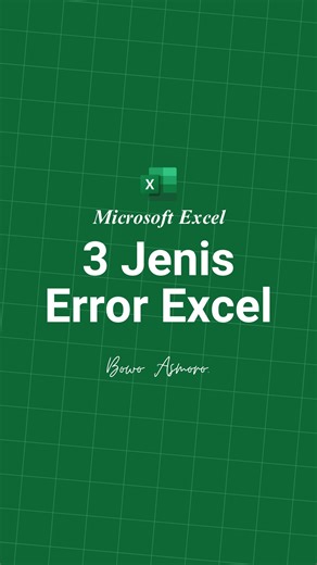Bowo | Excel Enthusiast | 3 Jenis error di Excel. SPILL, ####, NAME? | Instagram