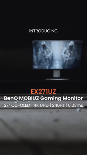 Experience next-level gaming with the new BenQ MOBIUZ EX271UZ, featuring a 27” 4K UHD 4th Gen QD-OLED display, 240Hz refresh rate, and 0.03ms response time for ultra-smooth, immersive gameplay. Ready to upgrade your play? 🎮🔥 👉 Shop Now: Link in Bio #BenQ #MOBIUZEX271UZ #4KGaming #OLEDMonitor #GamingLife #UpgradeYourPlay #GamingGear #ShopNow | BenQ