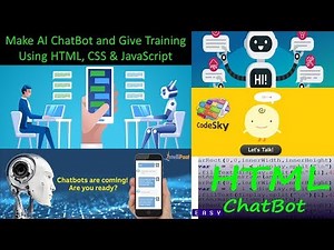 How to Make AI ChatBot Using HTML CSS and JavaScript || Make AI Chatbot and Give Training