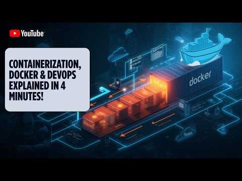 Docker & Containerization Explained in 4 Minutes | DevOps for Beginners #docker #devops #software