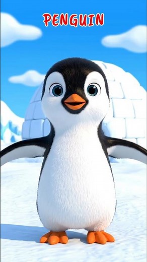 🐧 Penguin Puzzle Fun | Learn Animals | Penguin Dance Song #cocomelon #toddlerlearning #shorts