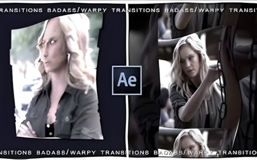 【After Effects】badass/warpy transitions tutorial-AE过渡教程