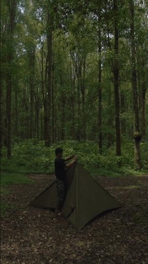 How to make a tarp tent without poles #tent #camping #survival #bushcraft