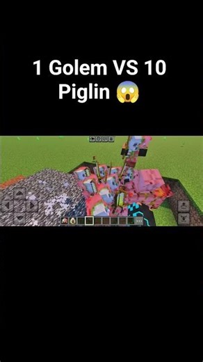 1 Iron Golem vs 10 Piglins Who Wins in Minecraft? #minecraft #short