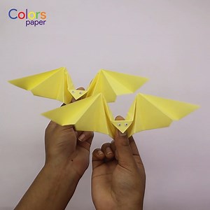Welcome to our spooky DIY paper bat craft tutorial! In this video, we'll guide you through the process of creating a fantastic Halloween decoration using simple materials and your creativity. #DIY #craft #origami #papercrafts | Colors Paper