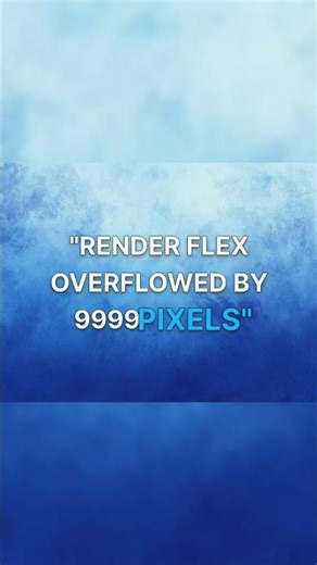Why UI Overflows in Flutter.#flutter #dart #codinglife #coding #devtips #flutterdev #shorts