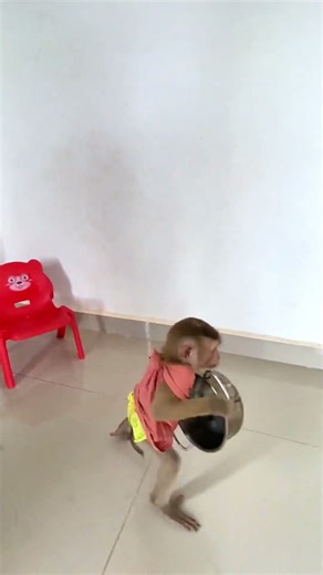 Baby monkey brothers growing fast 💛🐒