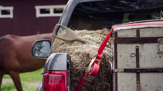 Here's a really smart upgrade to tie down straps. This design stays taut to keep what you’re hauling in place, then recoils neatly for the next job. https://www.thegrommet.com/quickloader | Grommet