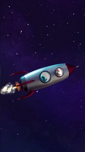 Blasting off in the Rocket ship! #animation #kidsvideo #rocketship #space