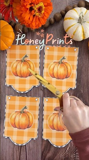 🎃DIY Printable pumpkin banner!