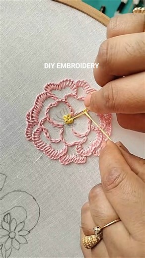 Very easy french knot hand embroidery design #embroidery #design #fashion
