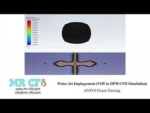 Water Jets Impingement VOF to DPM CFD Simulation