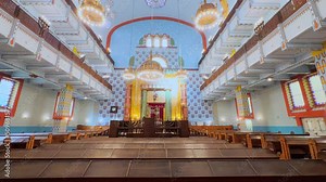 Vertical panorama of Kazinczy Street Synagogue, Budapest, Hungary